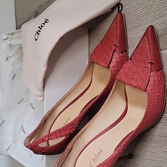 Chloe Silverado Python Pumps - Picture 6 of 8